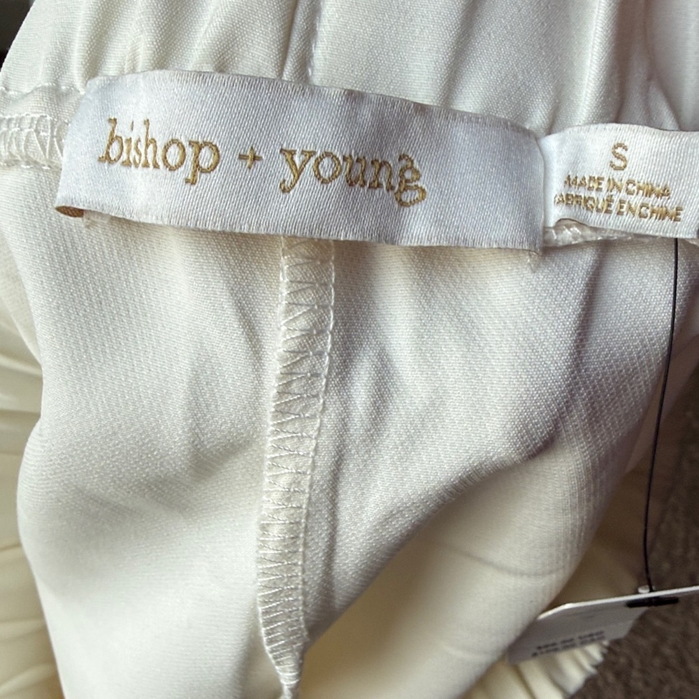 NWT Anthropologie Bishop + Young Ford Drawstring Track Shorts Ivory Size Small - Picture 4 of 14